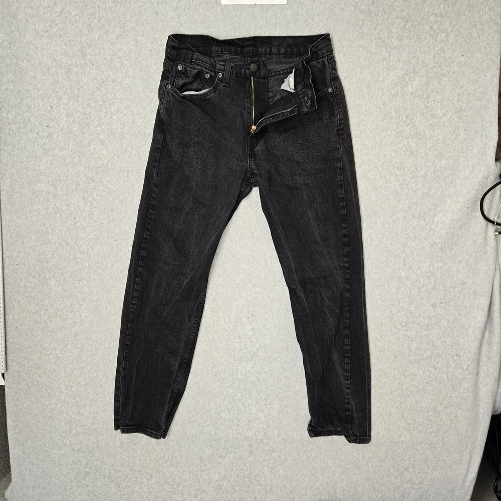 Levi's 505 Men Jeans 32X30 Black Denim Regular Fit